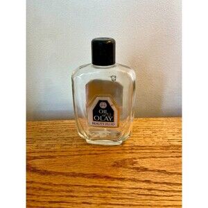 Oil of Olay Original Beauty Fluid Moisture Lotion 6oz Pink Label EMPTY VTG Glass